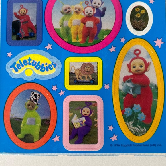 Vintage 90s Sandylion Teletubbies Stickers Sealed Pack (22M) - Picture 4 of 5